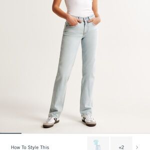 Mid Rise 90s Straight Jean | Abercrombie | Women's Light Jeans